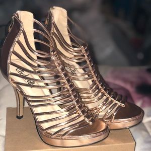 Rose Gold Petite Sized Women’s High Heels
